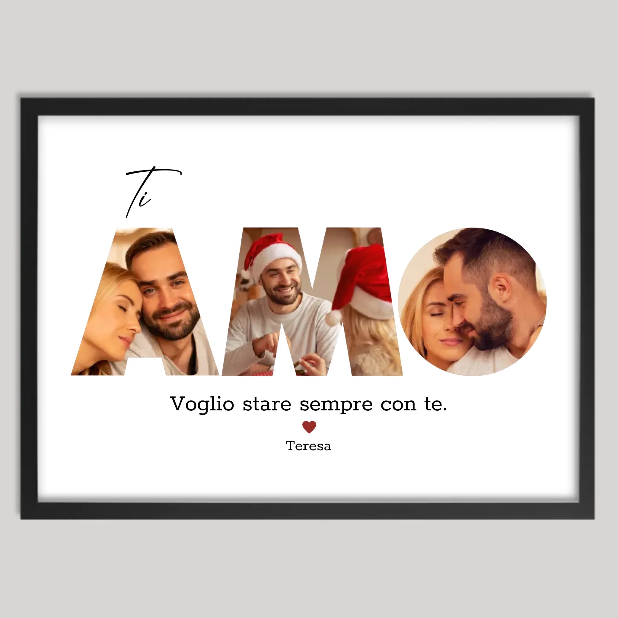 Cadre noir personnalisé cadeau