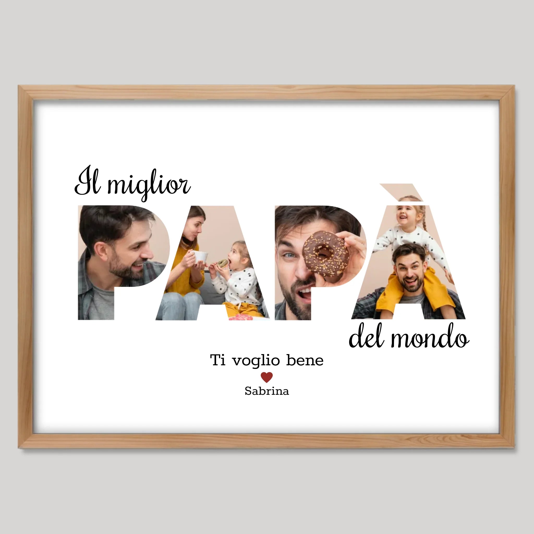 Cadre bois personnalisé cadeau