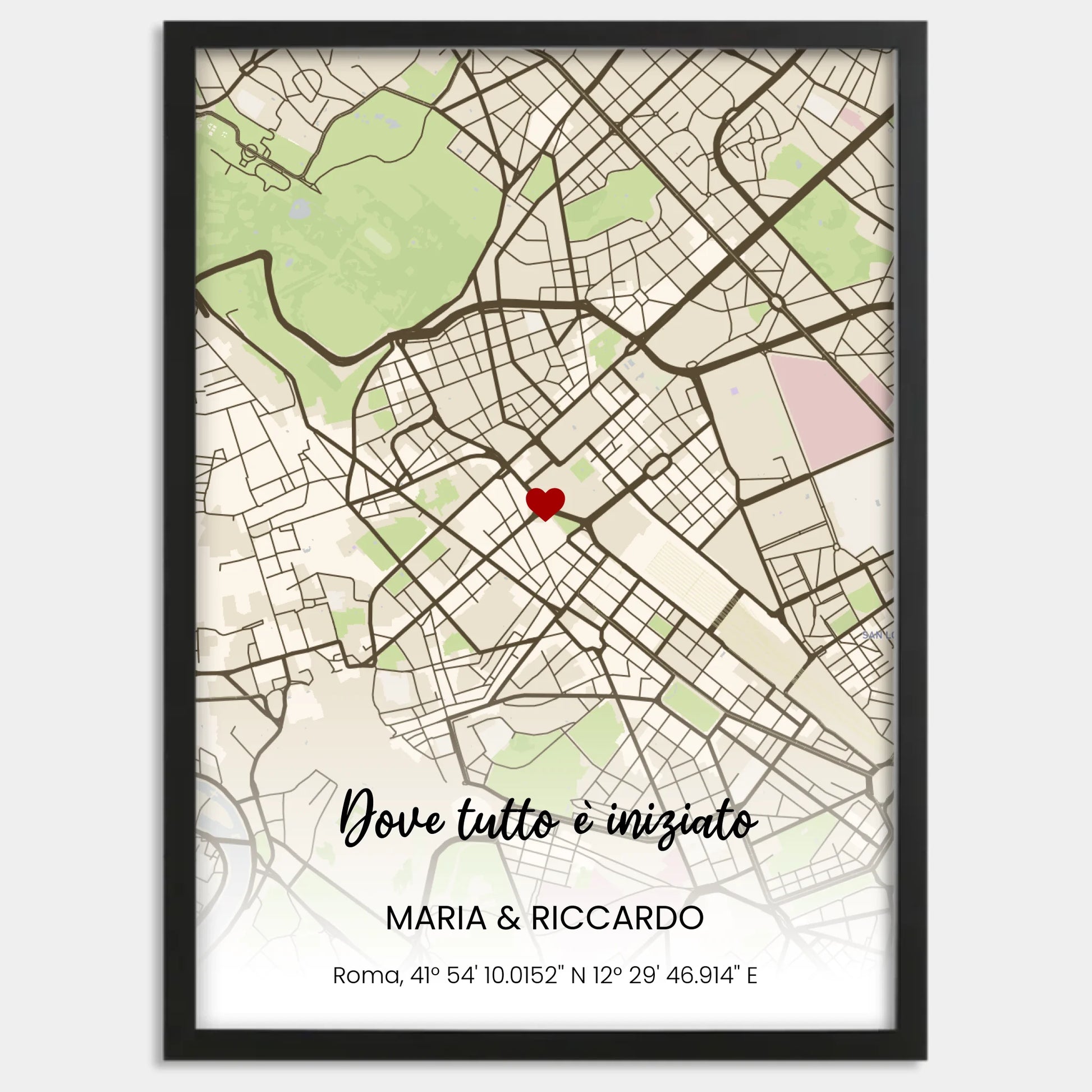 Cadre bois noir personnalisé cadeau