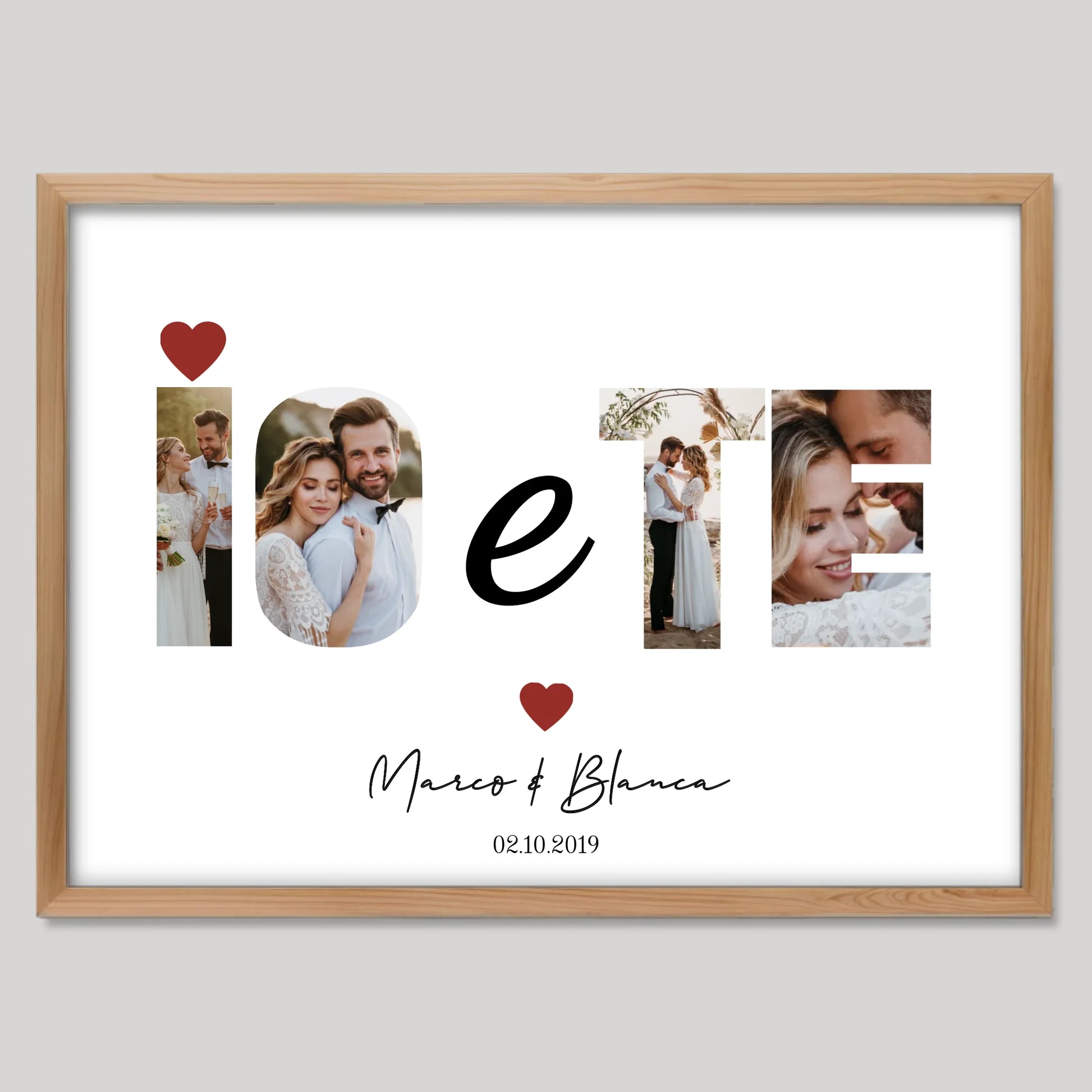 Cadre bois personnalisé cadeau