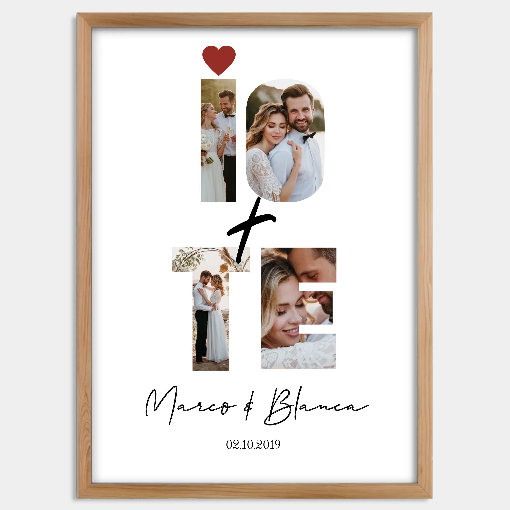 Cadre bois personnalisé cadeau