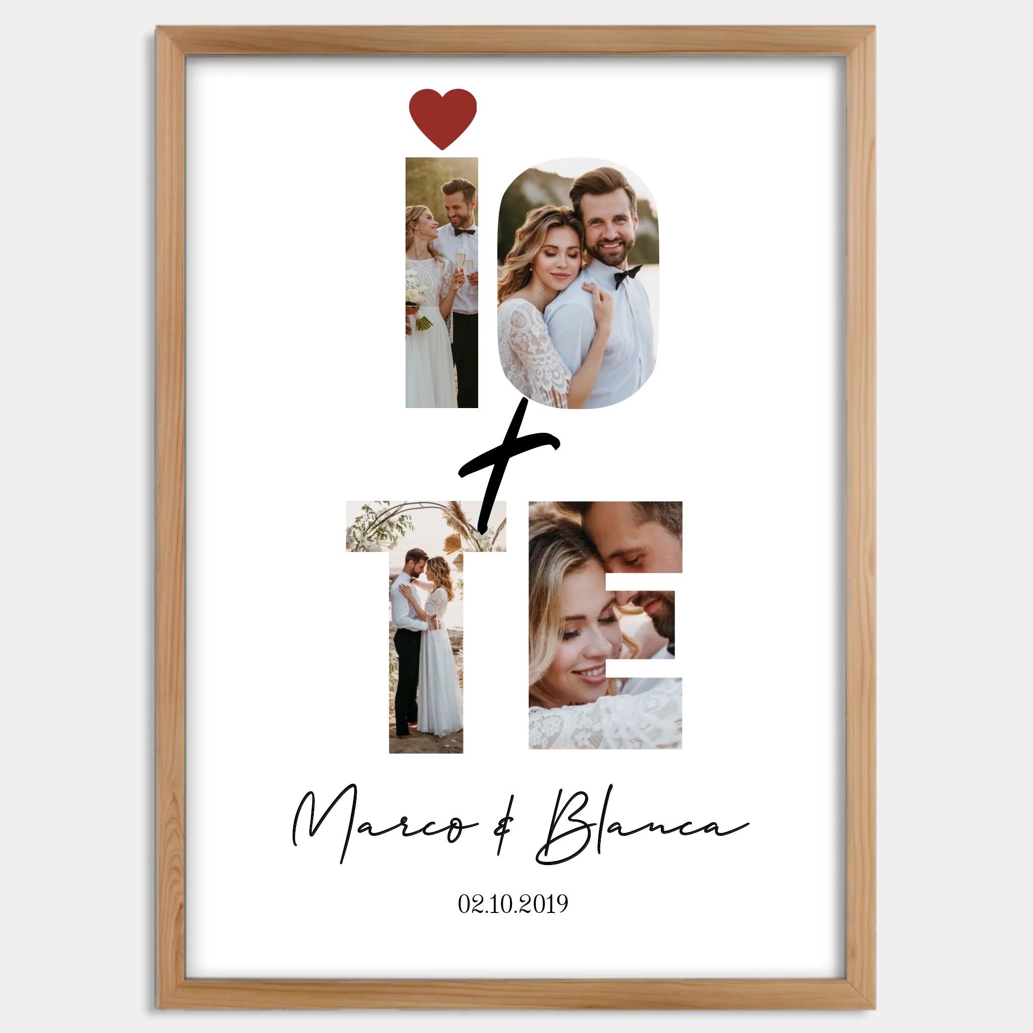 Cadre bois personnalisé cadeau