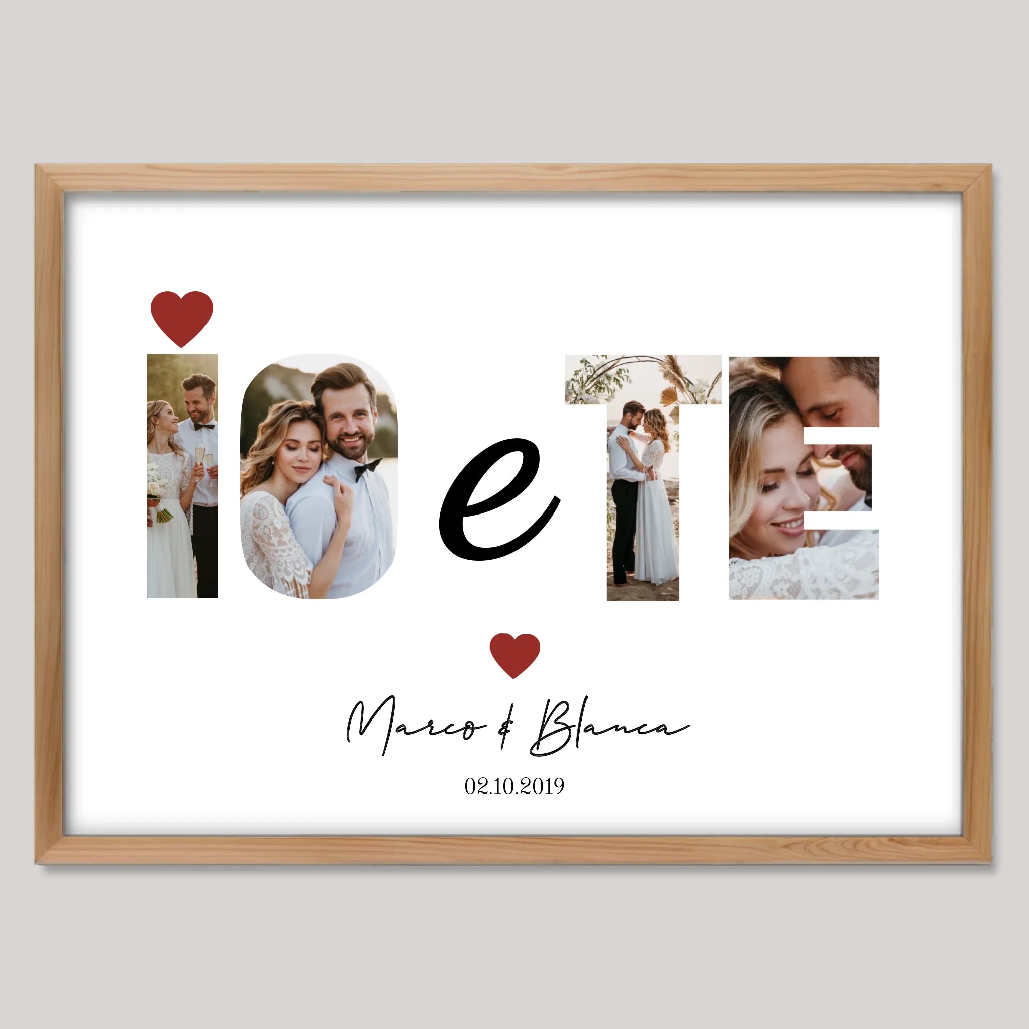 Cadre bois personnalisé cadeau