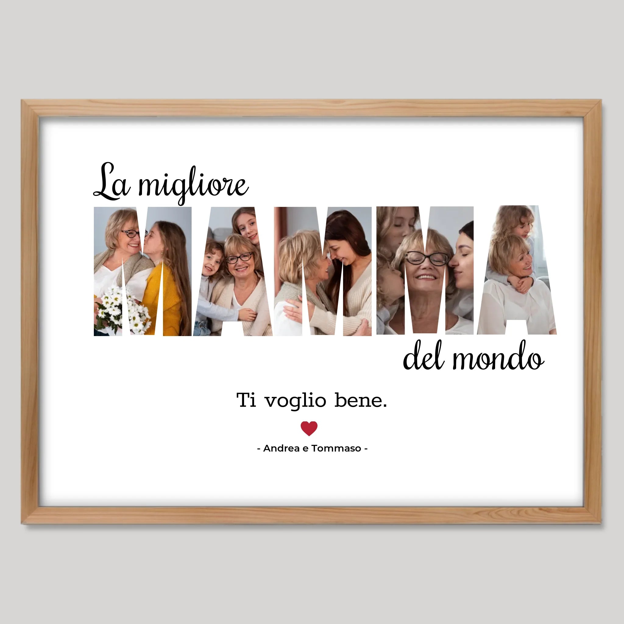 Cadre bois personnalisé cadeau