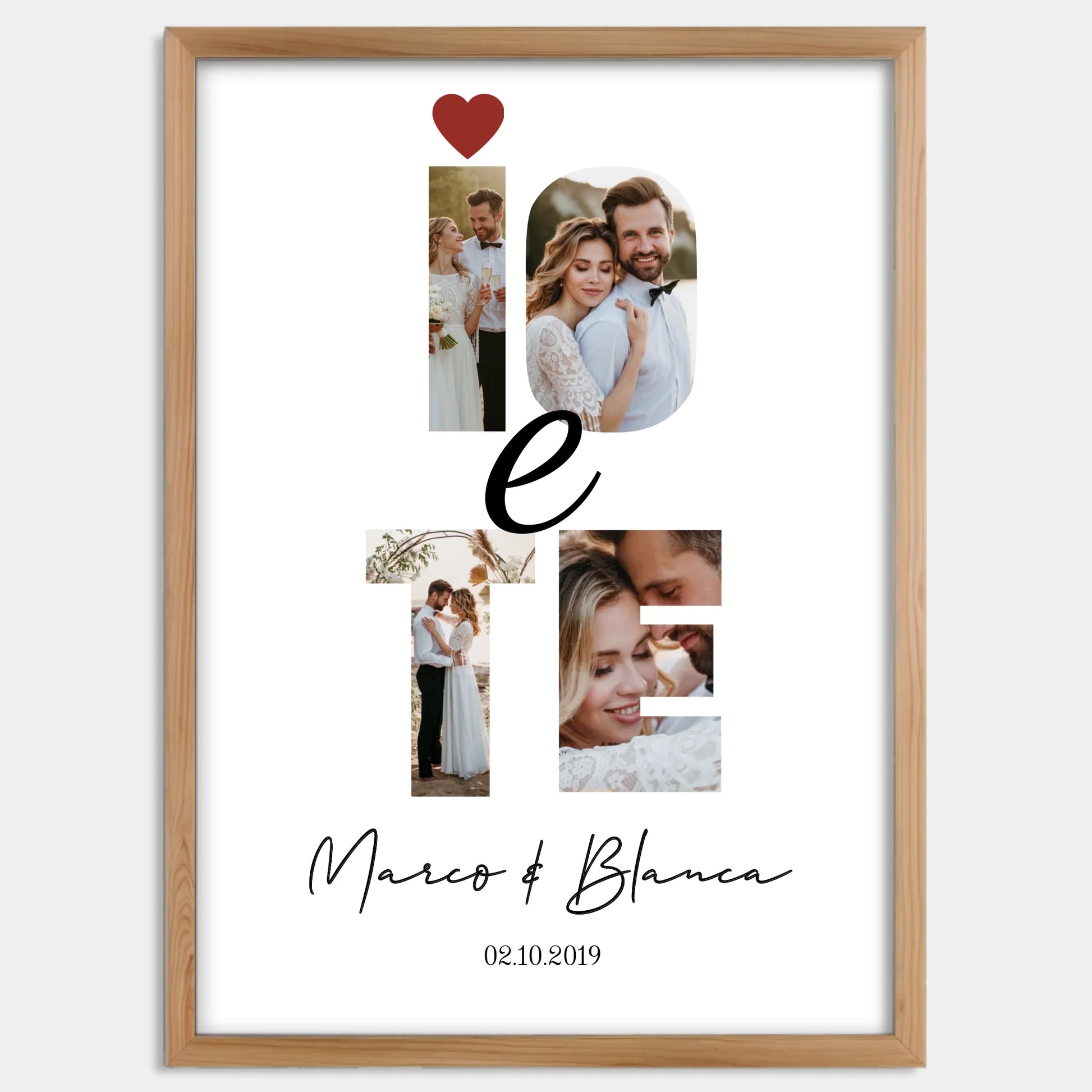 Cadre bois personnalisé cadeau