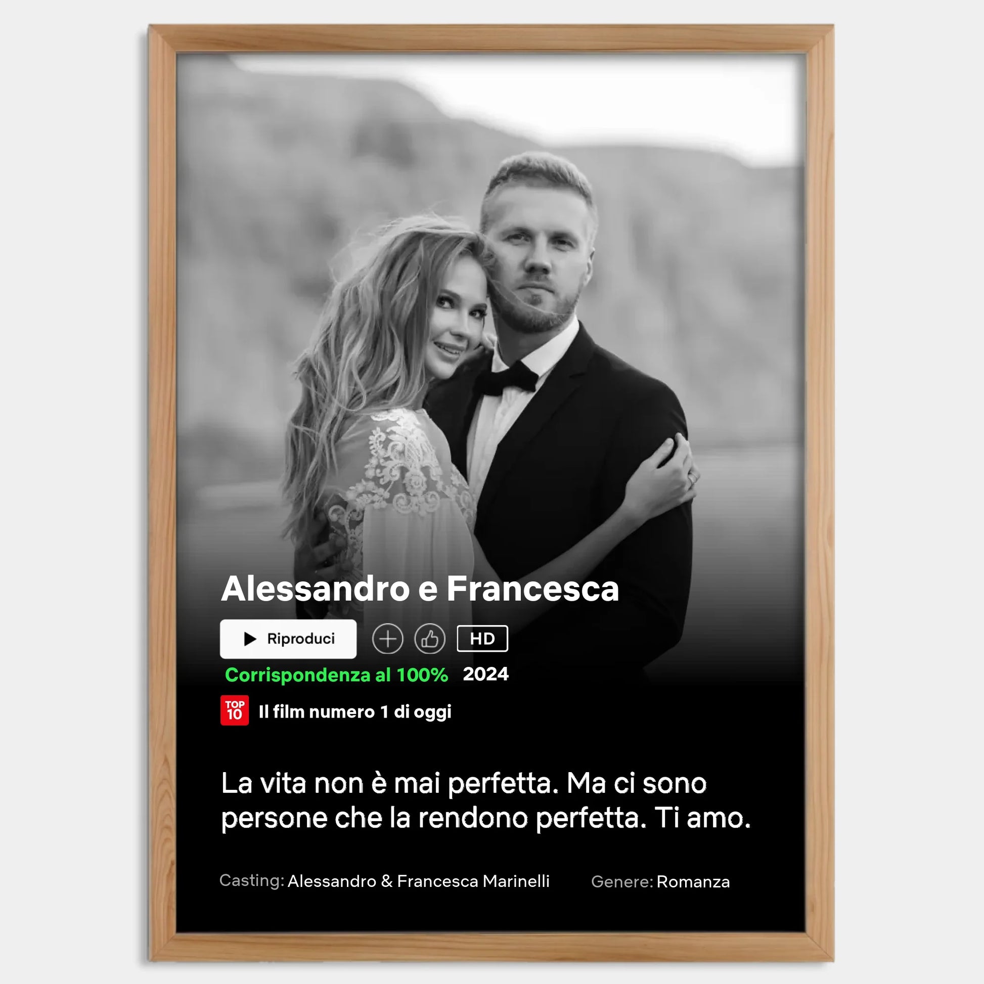 Cadre bois personnalisé cadeau