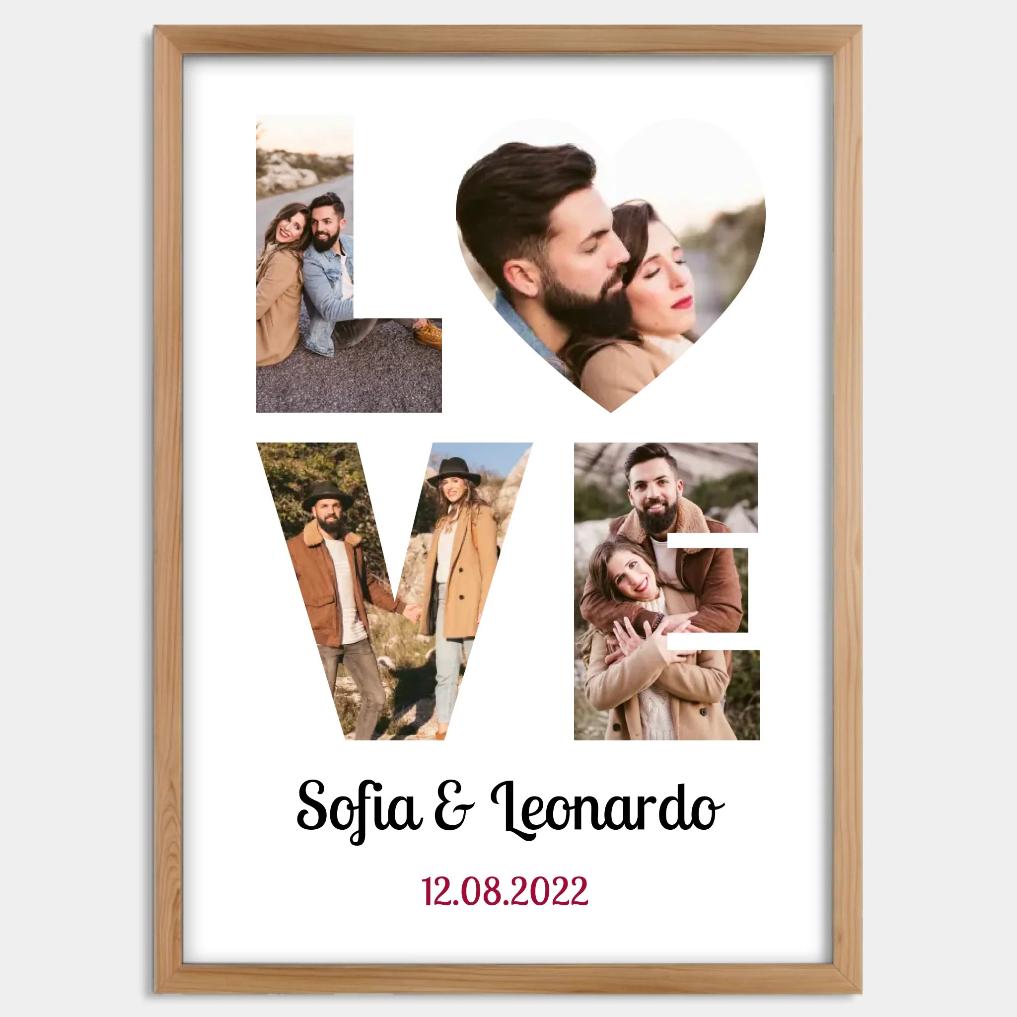 Cadre bois personnalisé cadeau