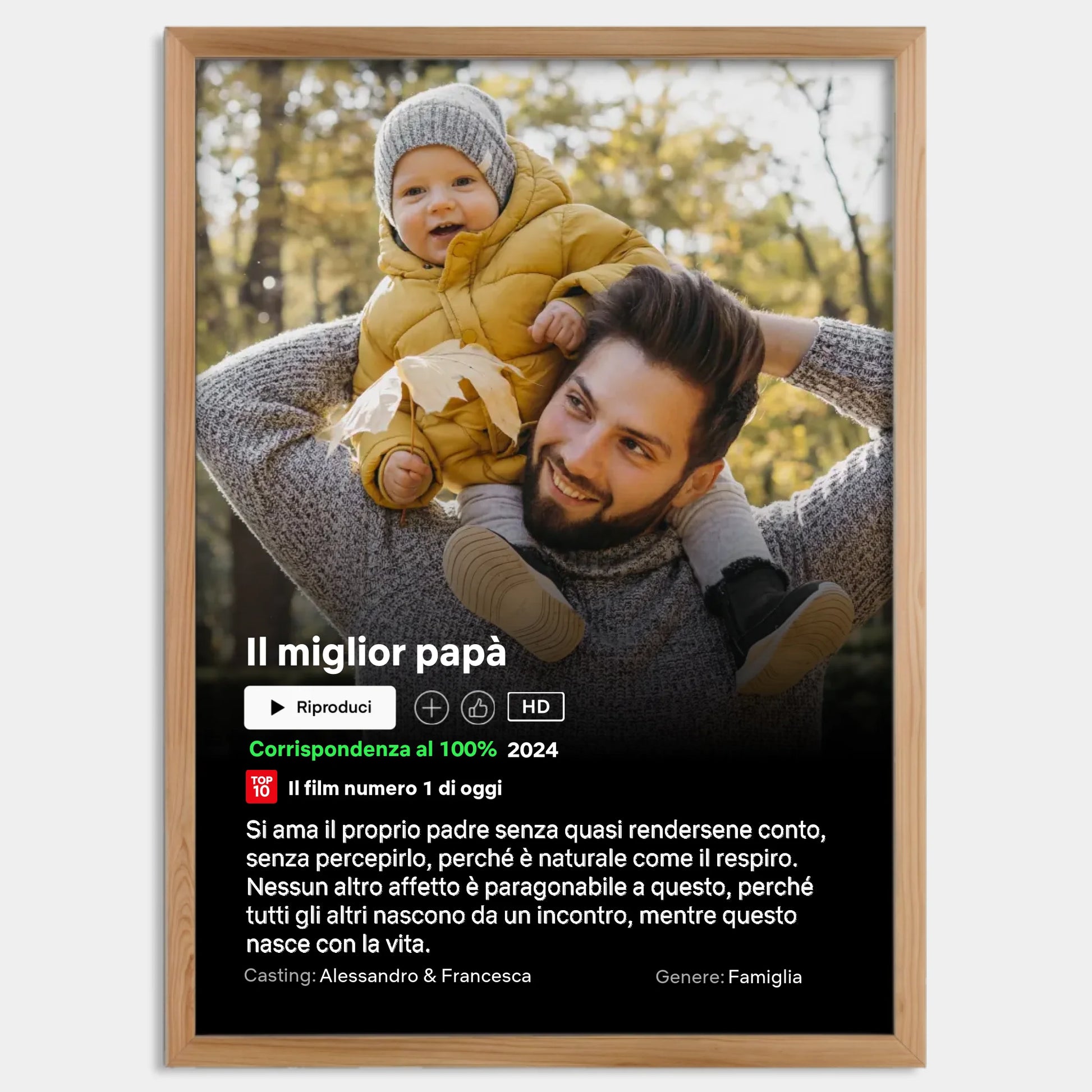 Cadre bois personnalisé cadeau