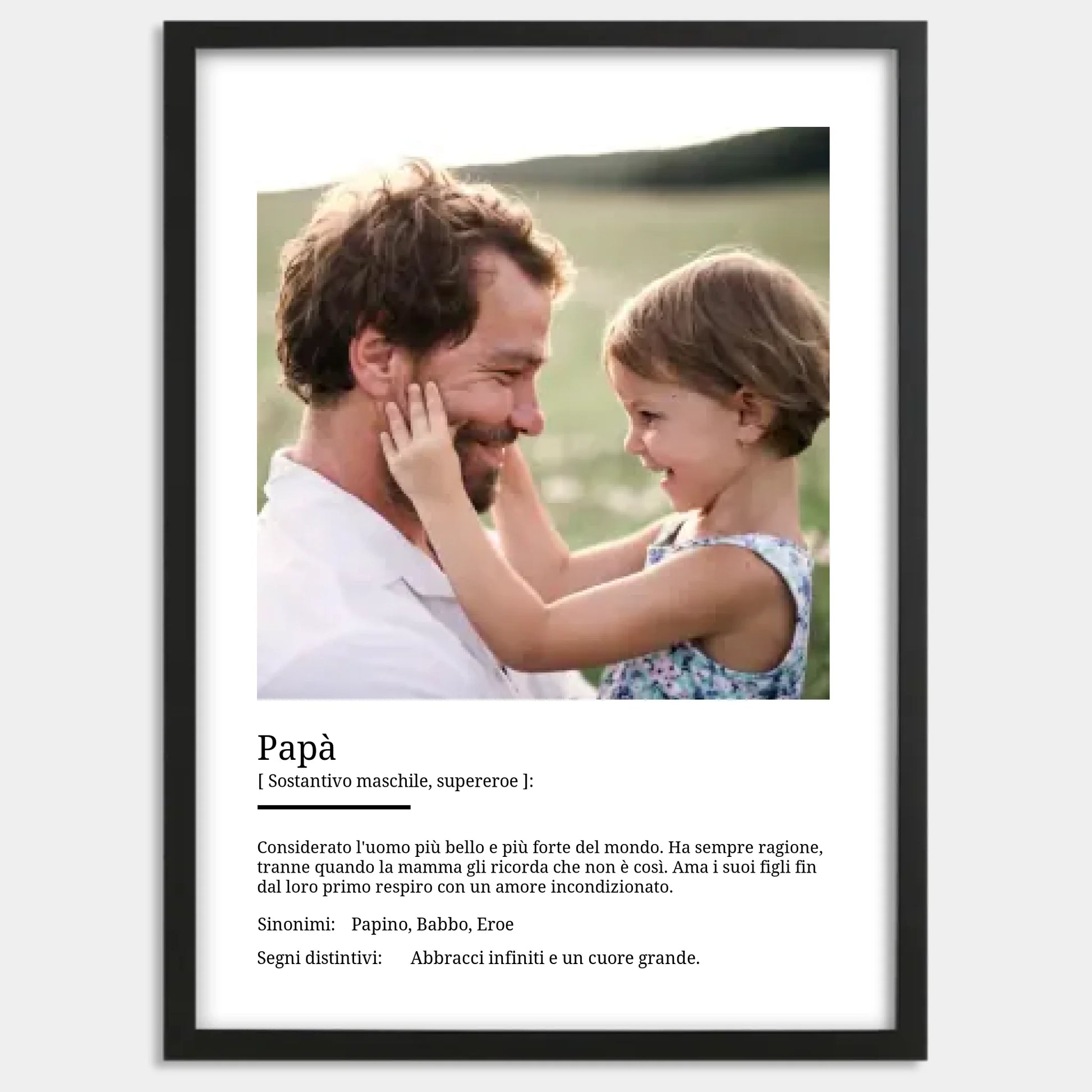 Cadre bois noir personnalisé cadeau