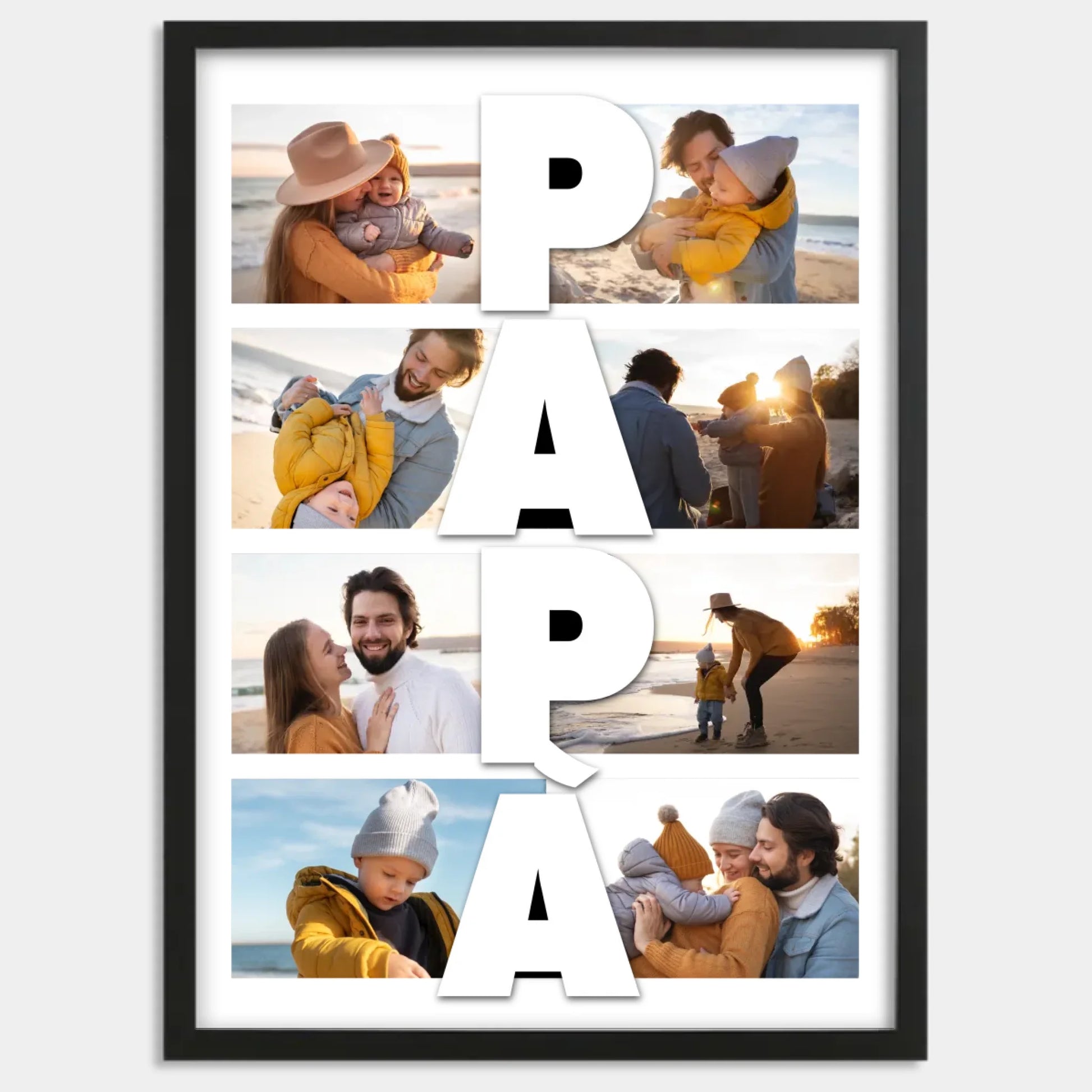 Cadre bois noir personnalisé cadeau