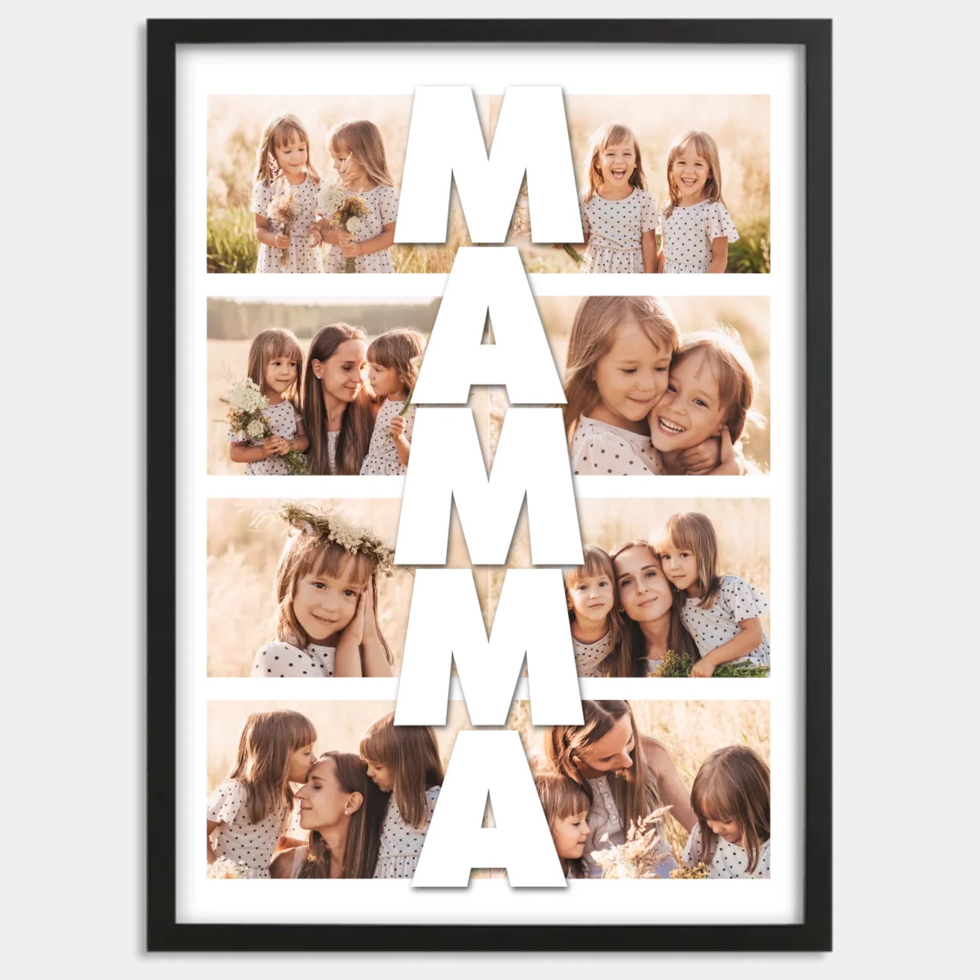 Cadre bois noir personnalisé cadeau