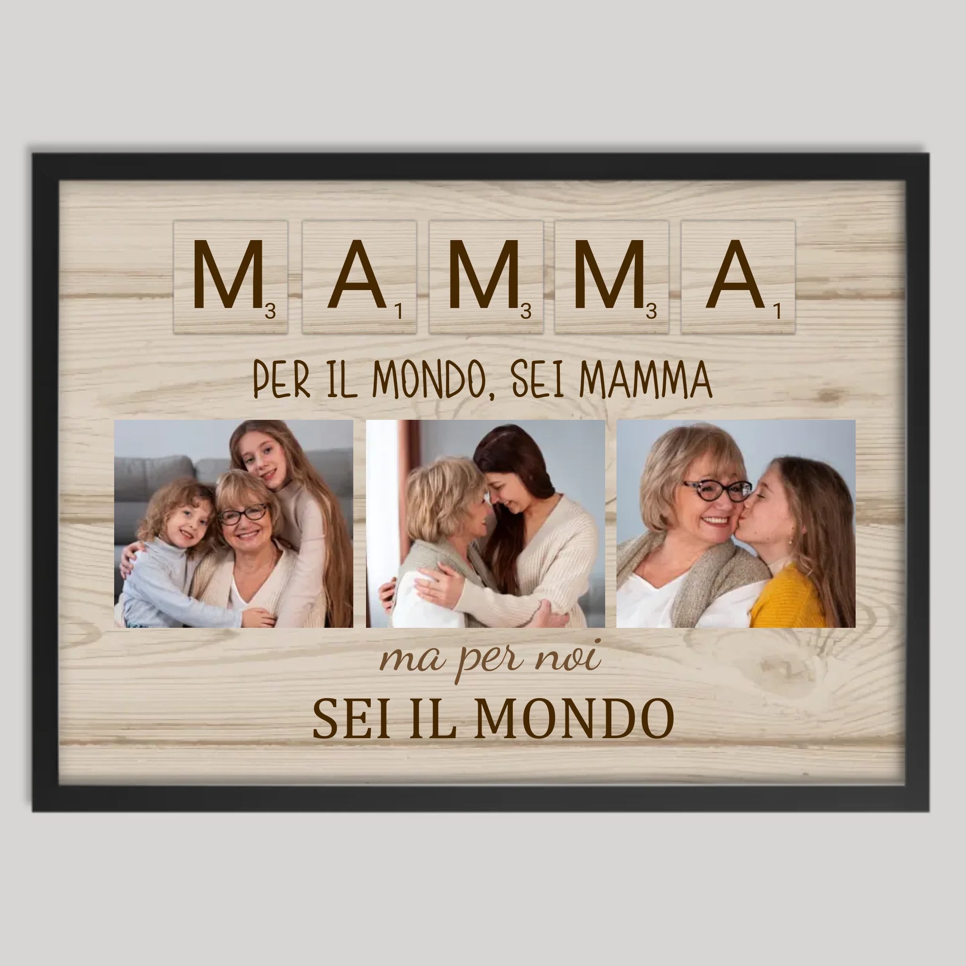 Cadre noir personnalisé cadeau