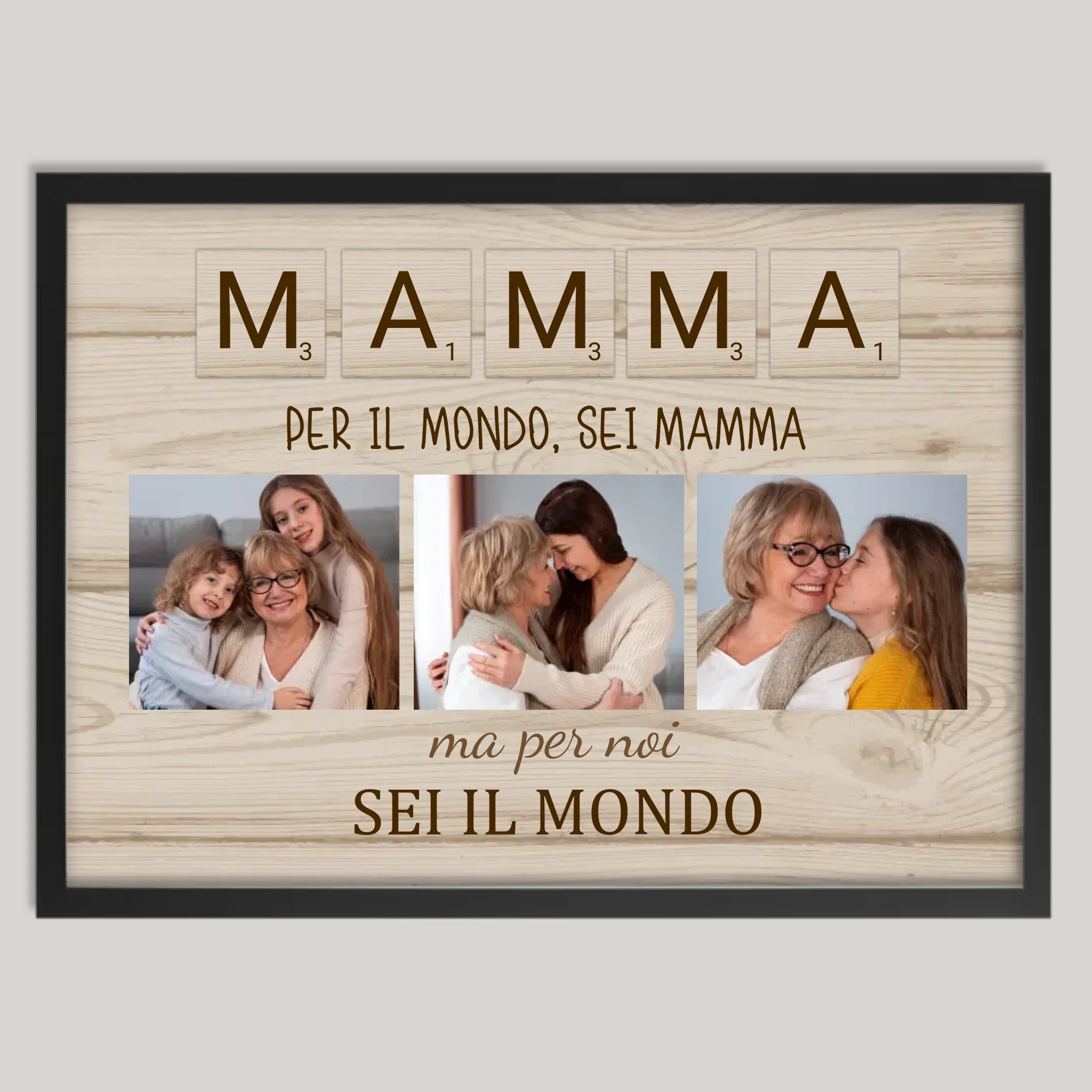 Cadre noir personnalisé cadeau