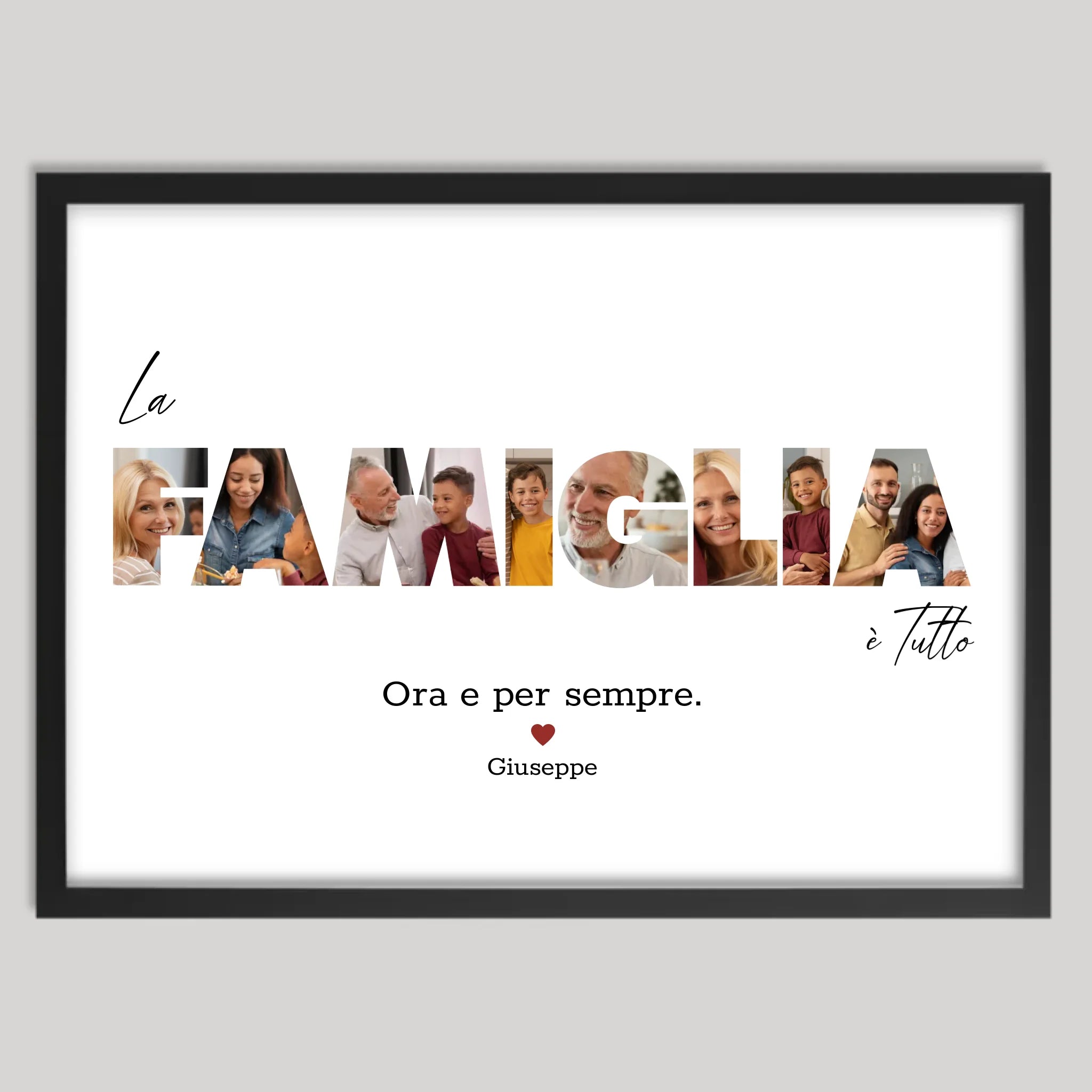 Cadre noir personnalisé cadeau