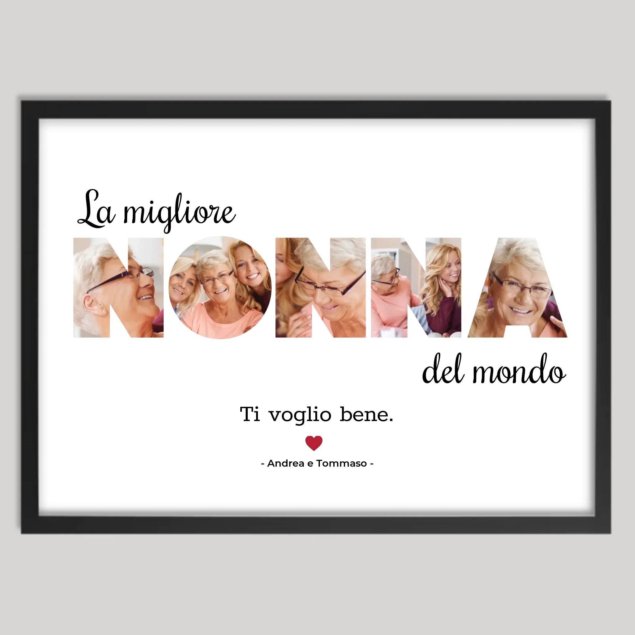 Cadre noir personnalisé cadeau