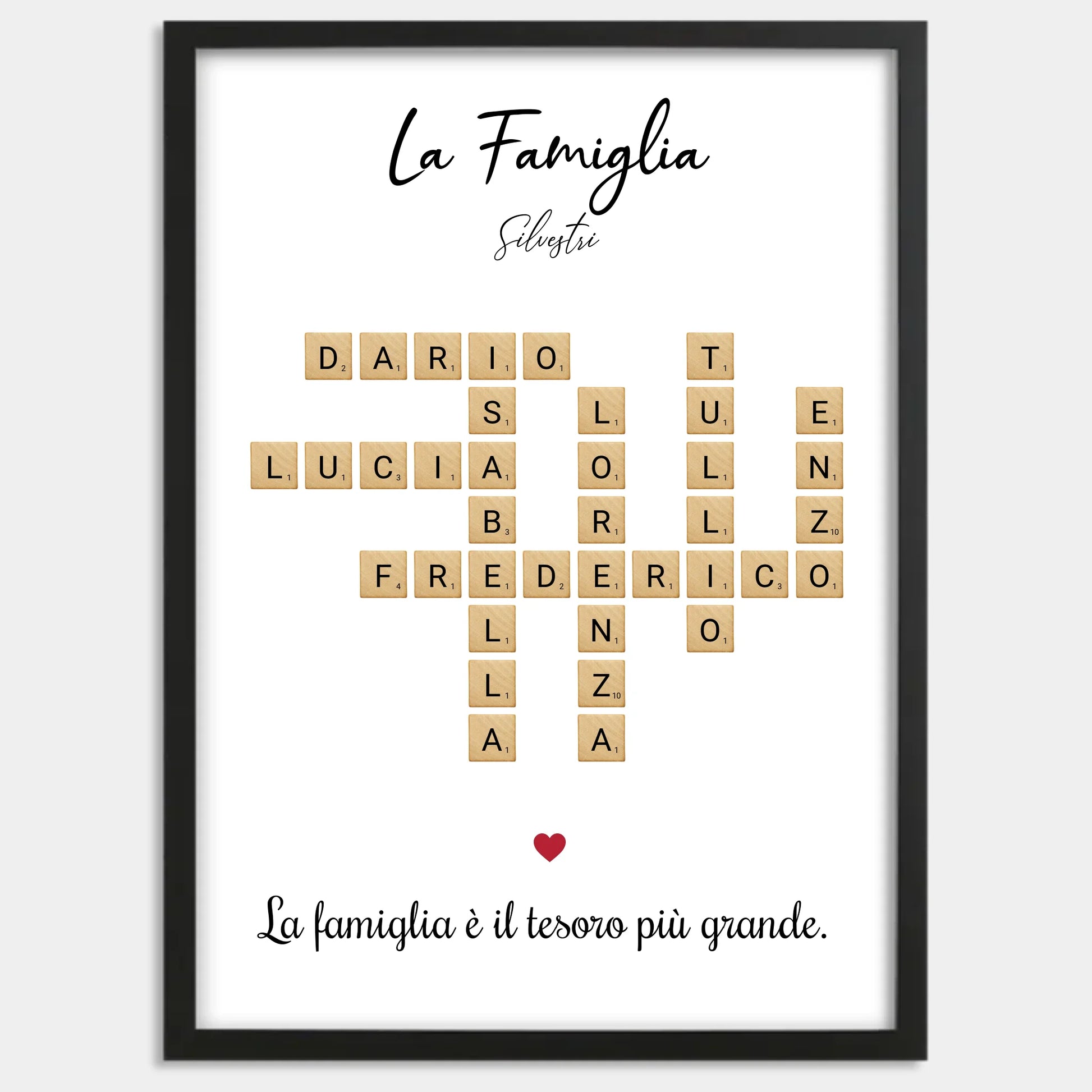 Cadre bois noir personnalisé cadeau