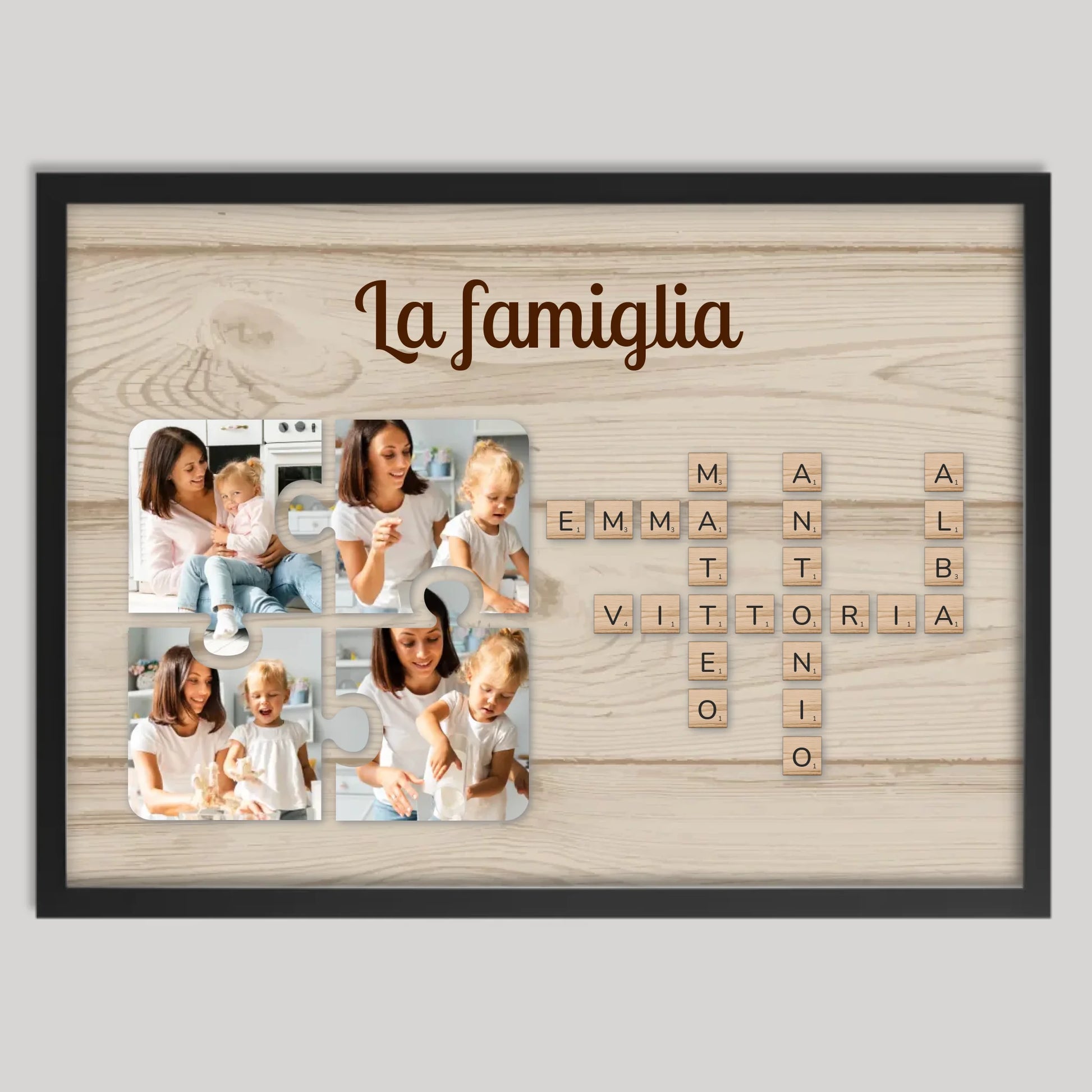 Cadre noir personnalisé cadeau