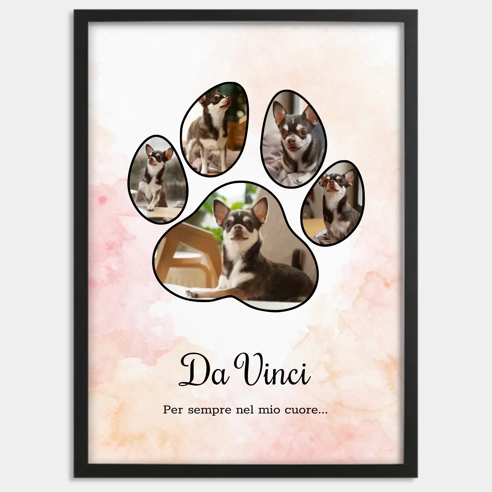 Cadre bois noir personnalisé cadeau