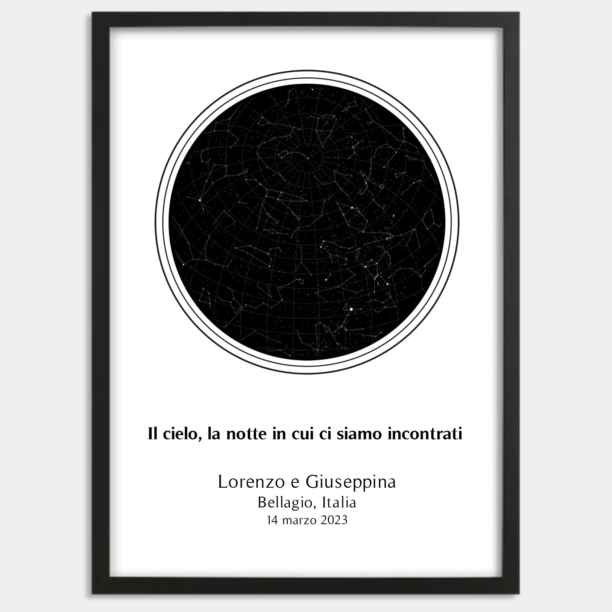 Cadre bois noir personnalisé cadeau