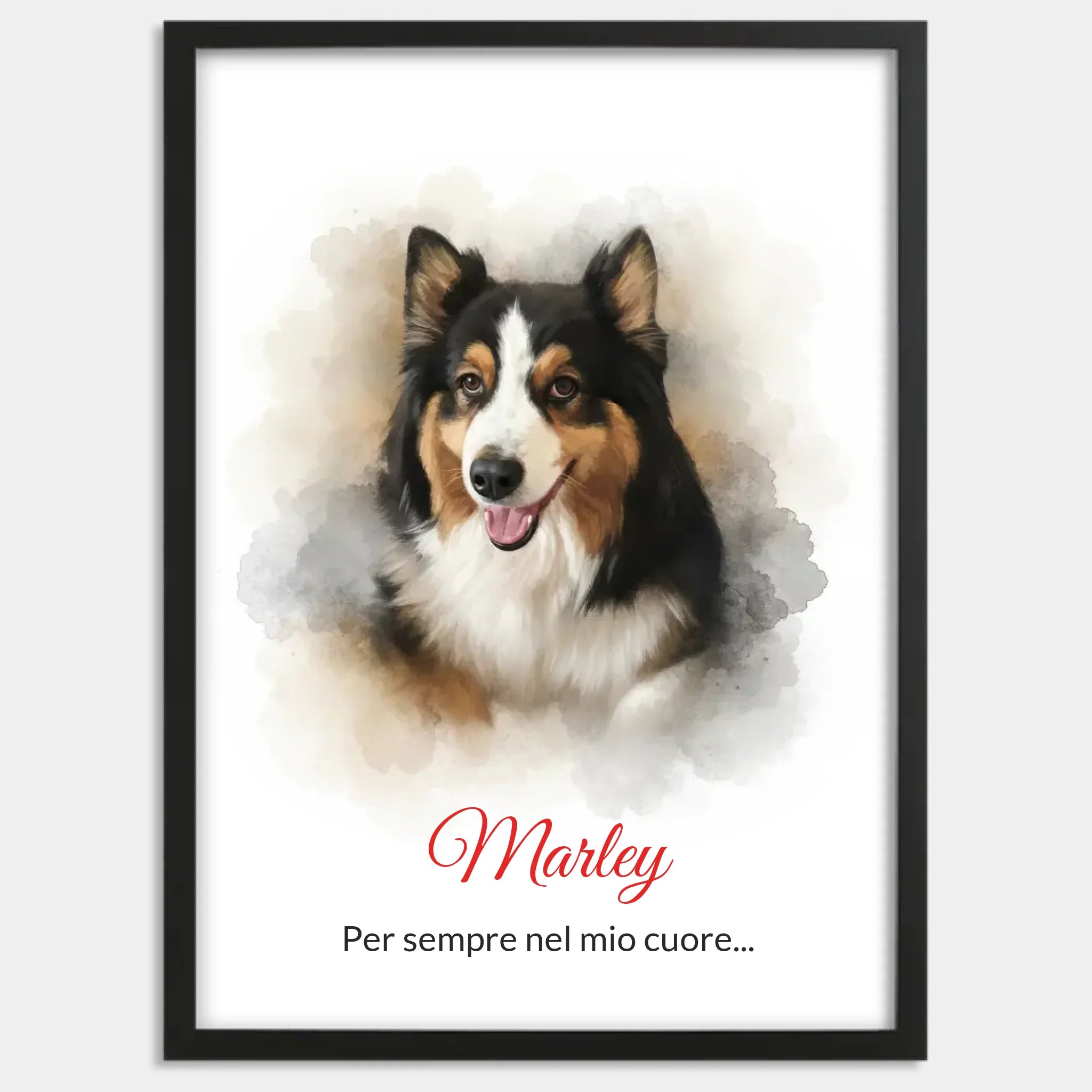 Cadre bois noir personnalisé cadeau