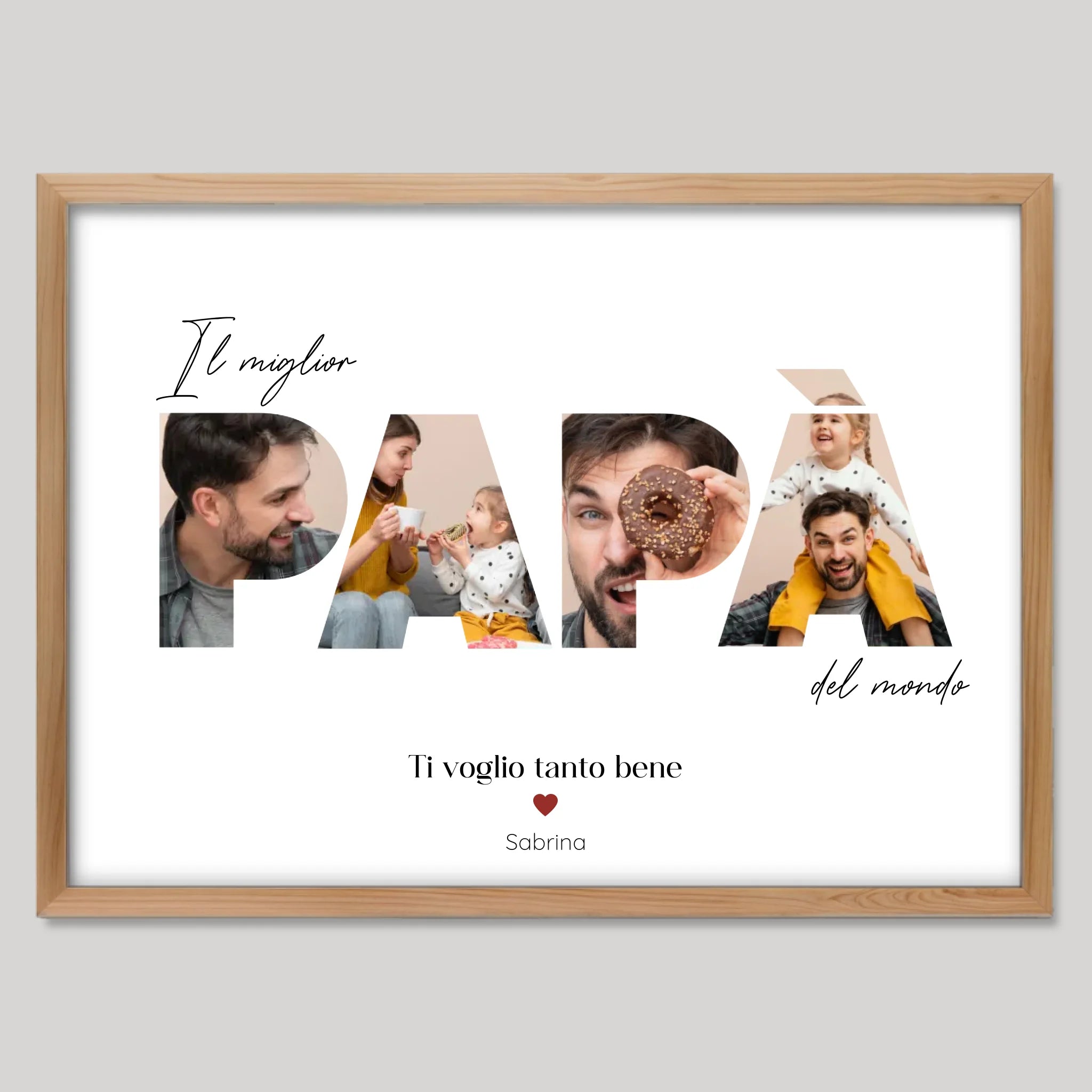 Cadre bois personnalisé cadeau