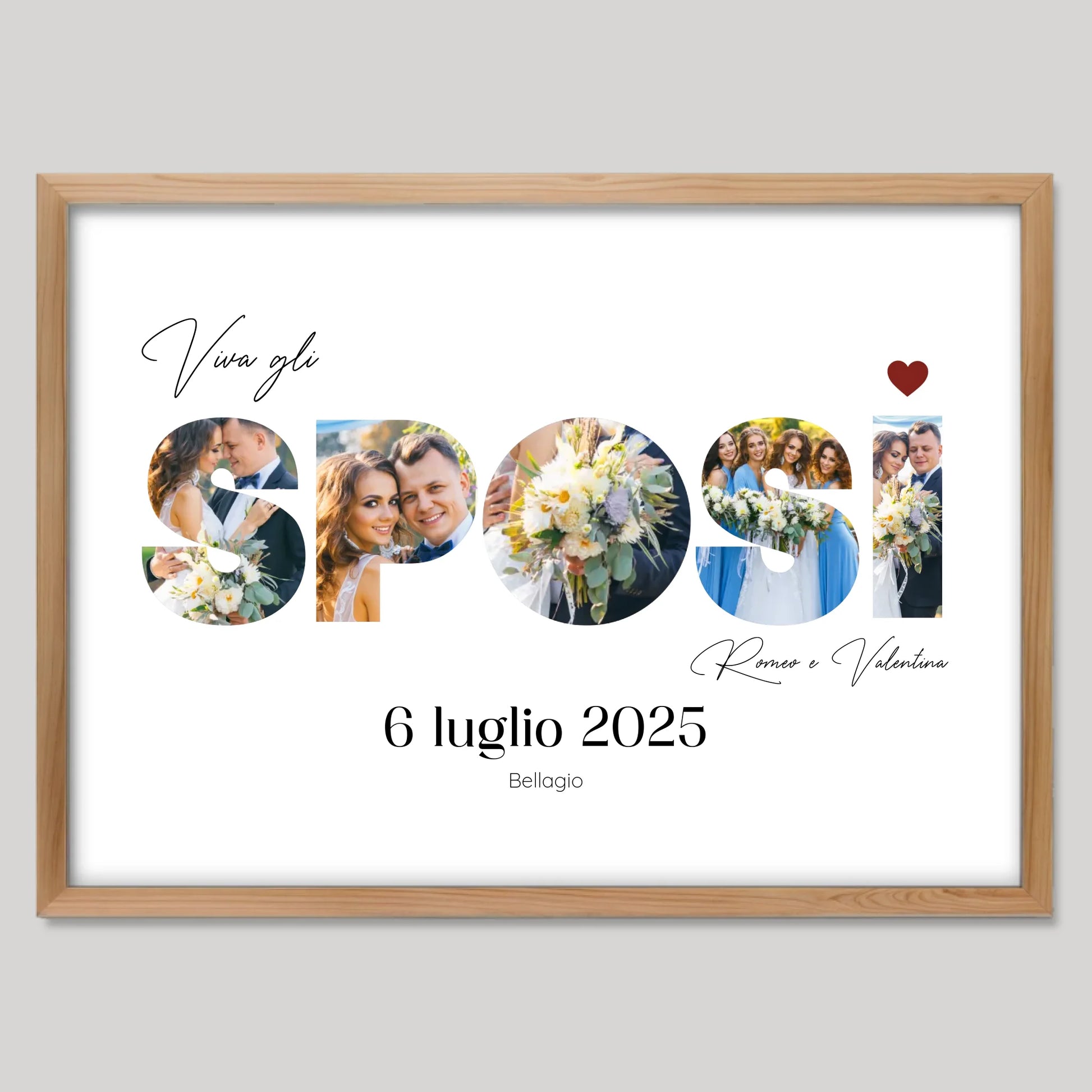 Cadre bois personnalisé cadeau