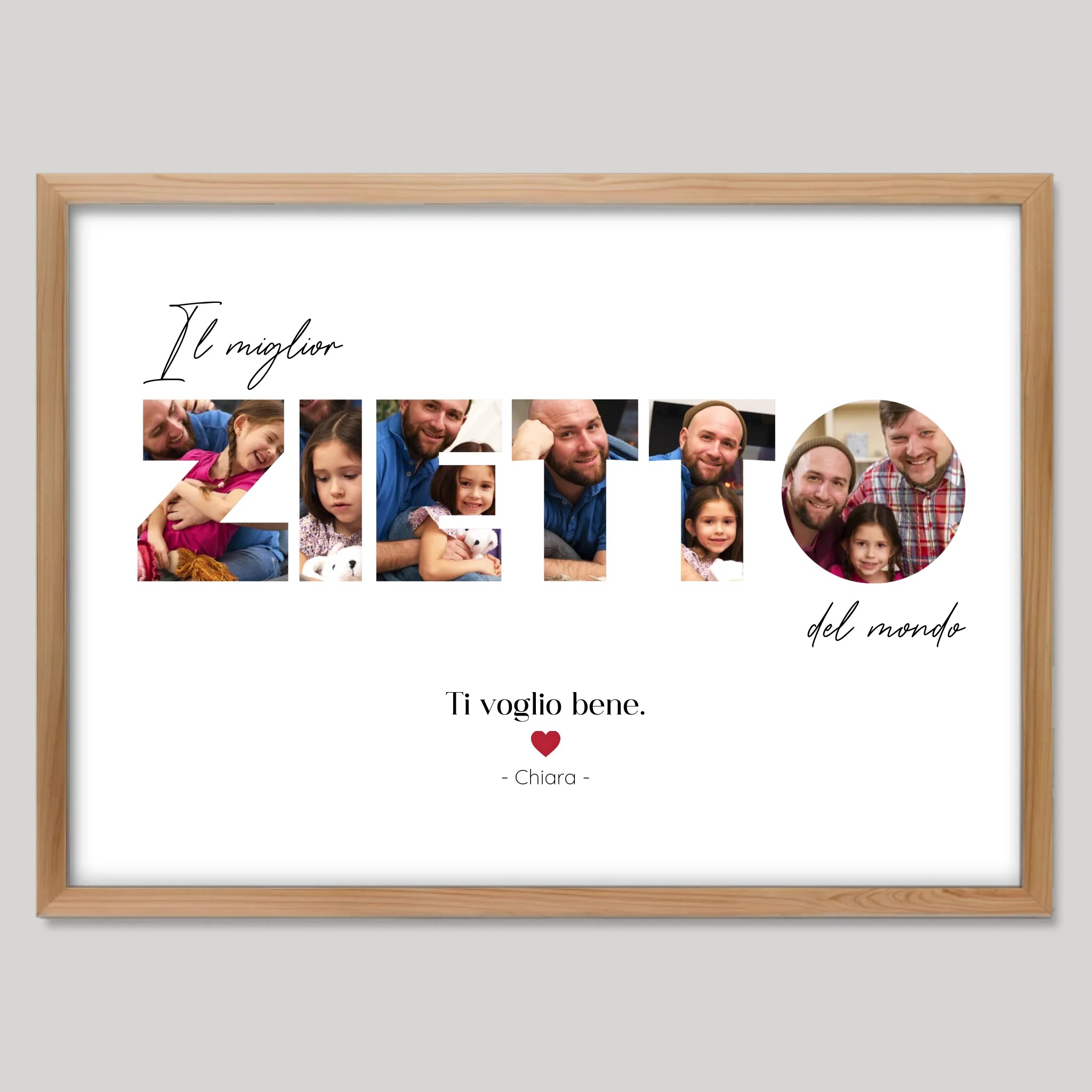 Cadre bois personnalisé cadeau