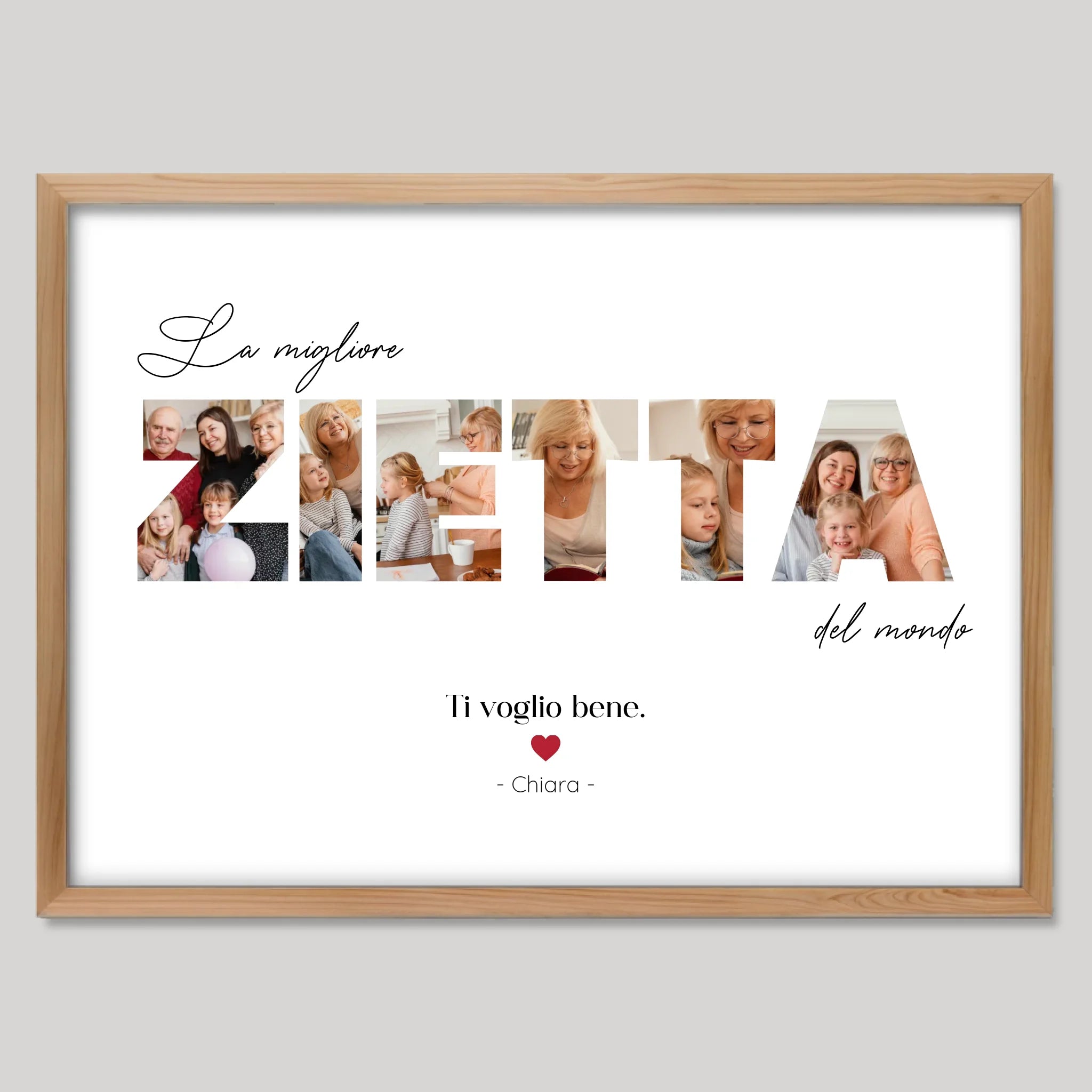 Cadre bois personnalisé cadeau