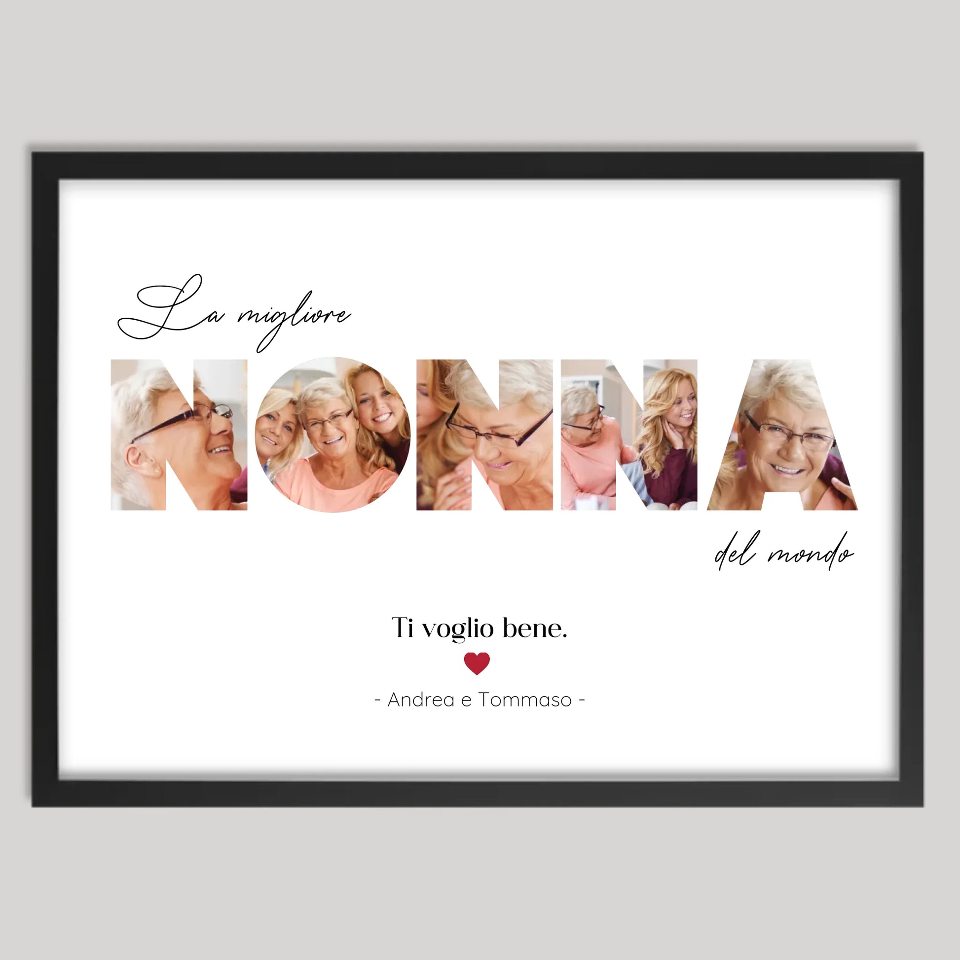 Cadre noir personnalisé cadeau