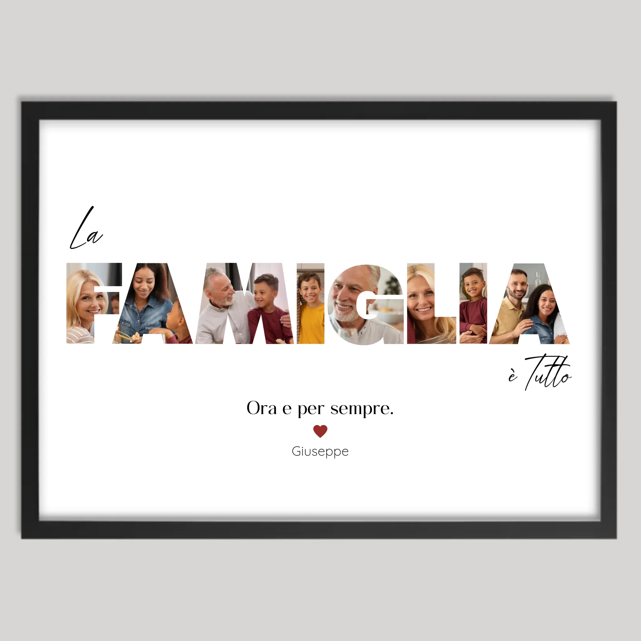 Cadre noir personnalisé cadeau