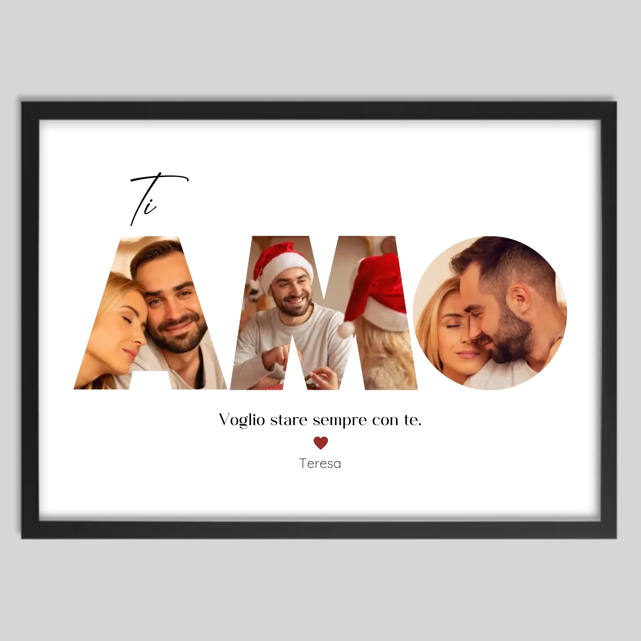 Cadre noir personnalisé cadeau