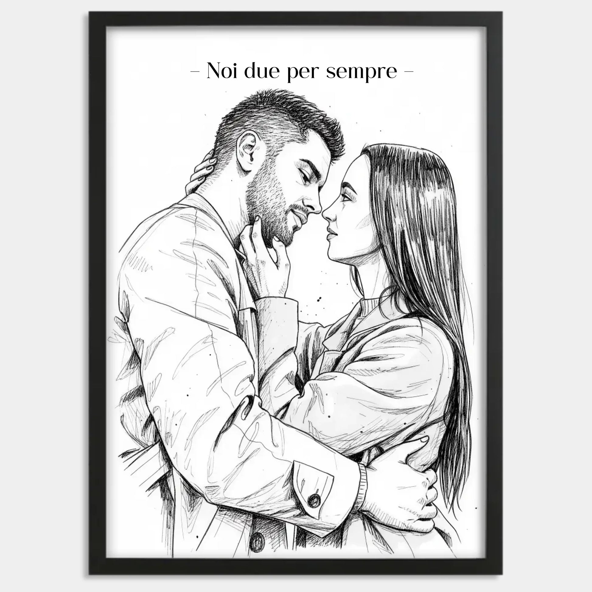 Cadre bois noir personnalisé cadeau